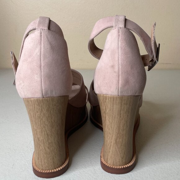 Linea Paolo Blush Pink Emma Chunky Wedge Sandals Size 7 - Picture 11 of 16